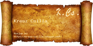 Kresz Csilla névjegykártya