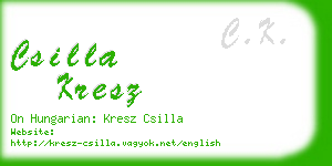 csilla kresz business card